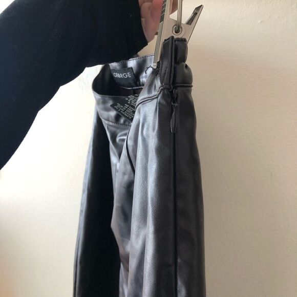 Brown Faux Leather Straight Leg Pants - Picture 4 of 6